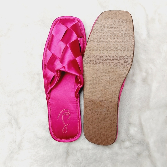 NEW Sam Edelman Bundle Of Three Rhys Pink Silver Slip On Round Toe Mules S144 - Picture 4 of 8